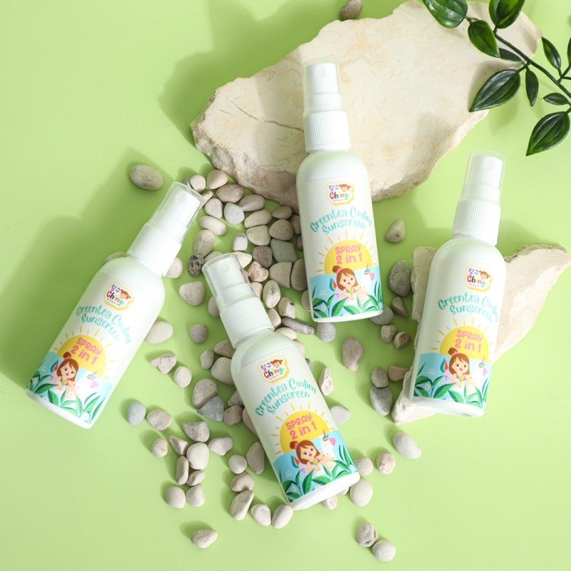 BPOM GREENTEA COOLING SUNSCREEN SPRAY CHINGU BY KIYOWO SUNSCREEN SPRAY KIYOWO 2in1