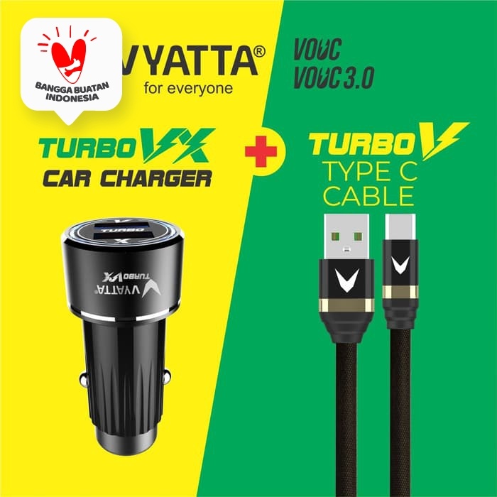 VYATTA BUNDLE TURBO VX CAR CHARGER + V CABLE USB TYPE C - VOOC 3.0
