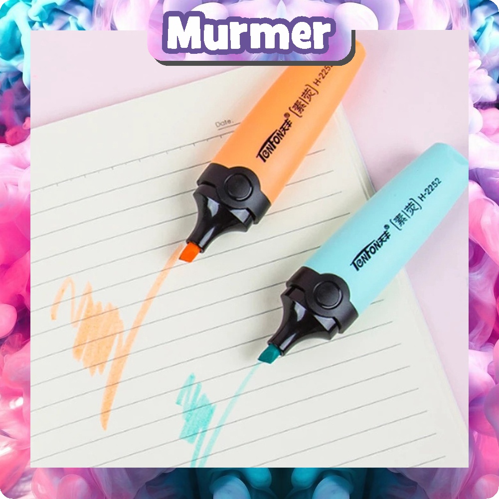 MurmerOfficial Pen Highlighter Pastel Colour Pen Journal Marker Pen Alat Tulis Replacement Penanda Warna S016