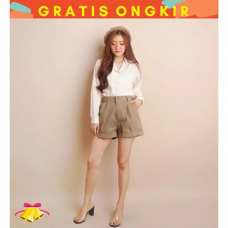 HOTPANTS DRILL//CHOLEO PANTS//CELANA PENDEK//CELANA PENDEK WANITA KOREA//CELANA KOREA//CELANA//WANITA