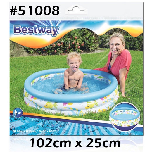 Bestway 51009, 51008 Kolam Renang Anak dan Bayi Ocean Life - Paket Kolam Mandi Bola 122 cm x 25 cm-Kolam 51008 Saja
