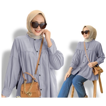 BEFAST - ZRX OOTD Wanita Blouse AILIN / MIFTA BLOUSE KEMEJA / Blouse Wanita / Atasan Perempuan / Blouse Lengan Panjang / Blouse Kekiniaan Remaja Wanita / Blouse Polos Casual / Terabru 2022 / Blouse Termurah / Terlaris