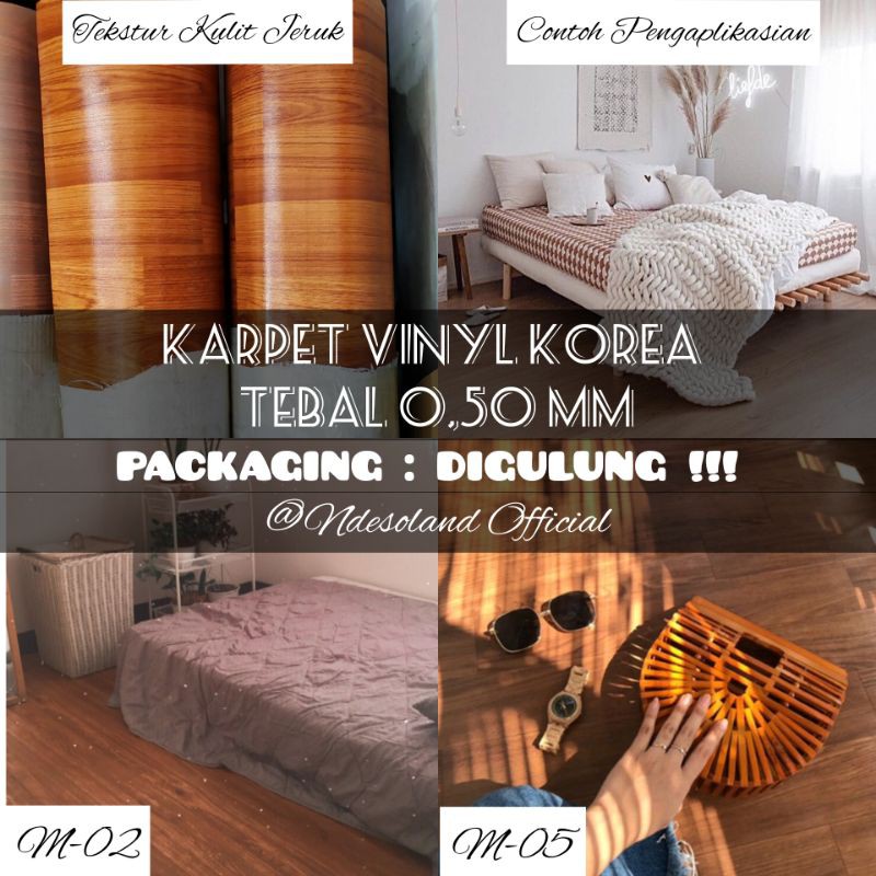 KARPET LANTAI VINYL KOREA IMPORT TEBAL 0 50 MM MOTIF KAYU 