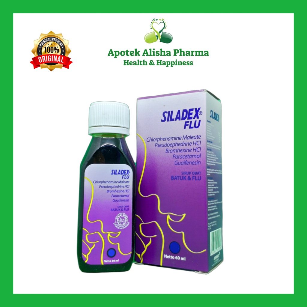 SILADEX FLU SYRUP 60ML - Siladex Ungu Sirup Obat Demam Flu dan Batuk / Siladek Ungu Sirup