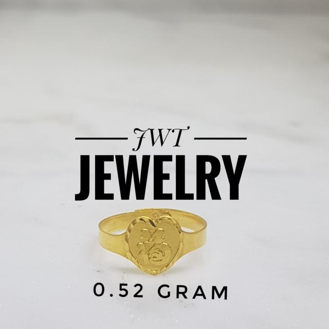 CINCIN BAYI BABY ANAK EMAS KUNING FU LOVE HATI HOKI SUKSES BAHAGIA