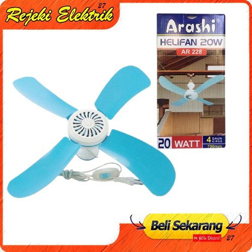 Kipas Angin Gantung / Kipas Angin HELIFAN ARASHI 20 watt Tipe : AR 228