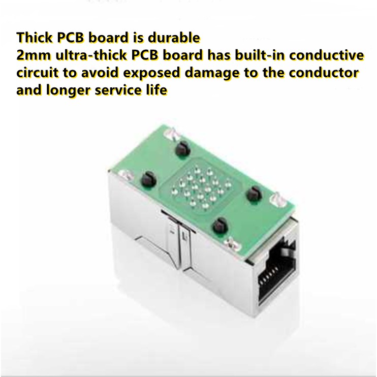 RJ45 straight-through connector 8P8C double-through head network cable extension butt joint