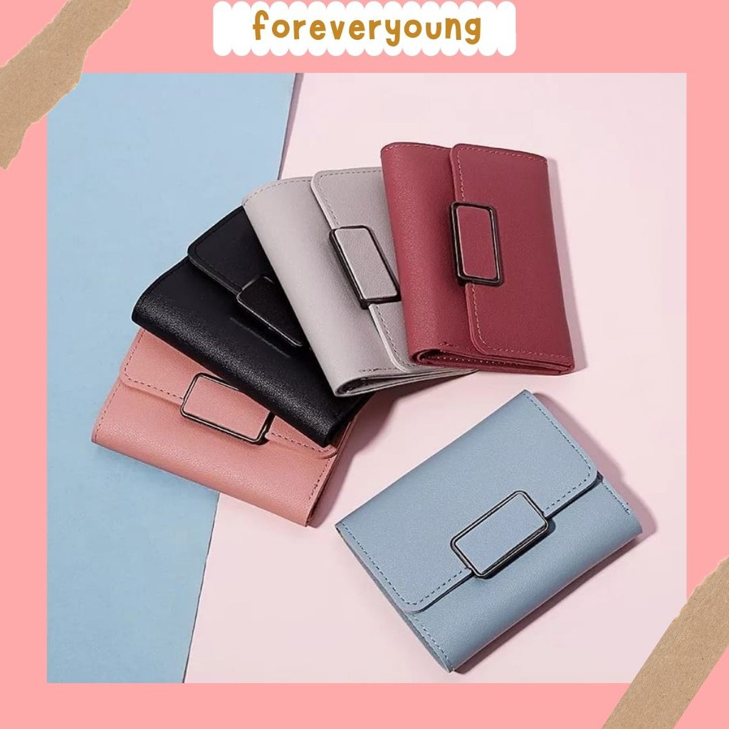 ( Fy ) COD Dompet Import Dompet Wanita mini Lipat Cantik Dompet Import murah Real Pict C2