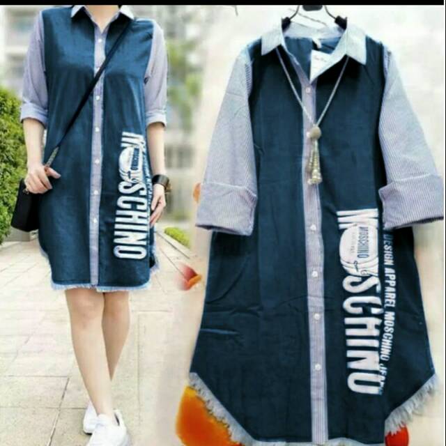 ALYA FASHION_ MOSCHINO TUNIK JEANS