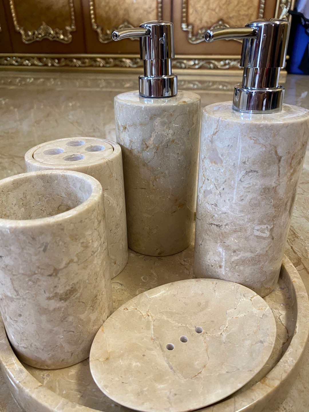 Soap Dispenser / Bathroom Set Marble