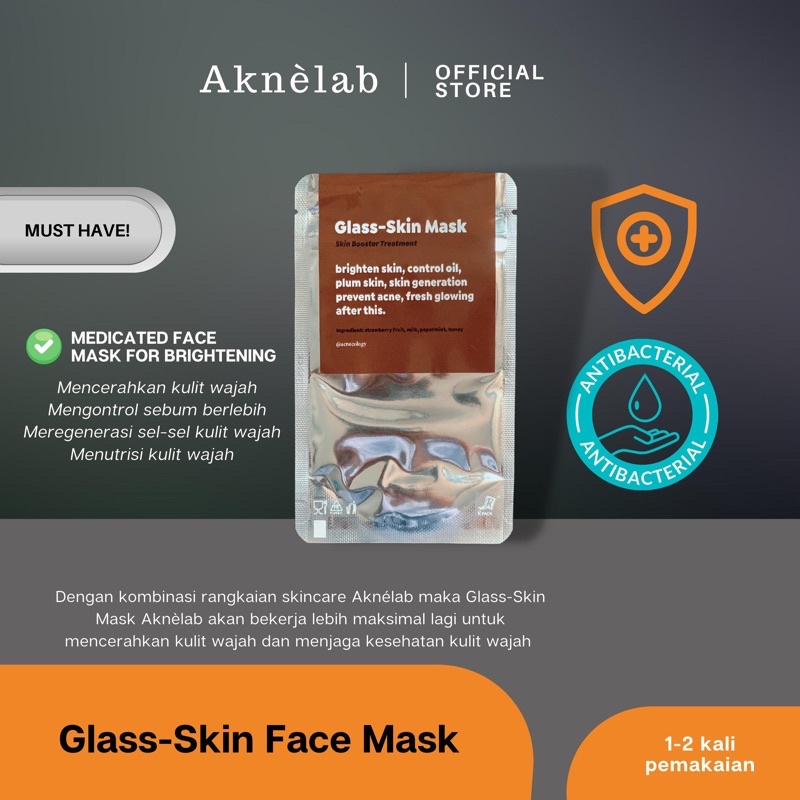 Glass-Skin Mask (cooling sensation) organic mask for brightening and skin protection