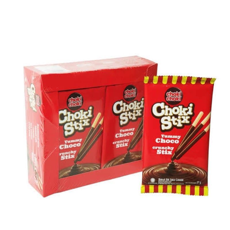 Biskuit Stick Choki Choki Rasa Coklat (1 Pack 12 Sachet)