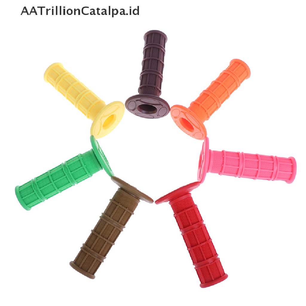 Aatrillioncatalpa 1 Pasang Grip Gas Motor Dirt Bike Bahan Karet Ukuran 7 / 8 &quot;