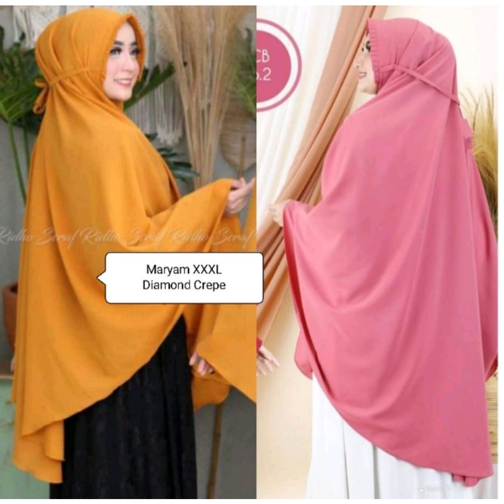 Bergo Maryam Model Terbaru/kerudung instant renda Maryam KCB (Bergo dengan Rempel di Kepala)