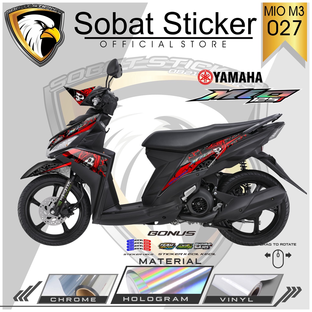 STRIPING MIO M3 - STRIPING HOLOGRAM YAMAHA MIO M3 2021 TENGKORAK