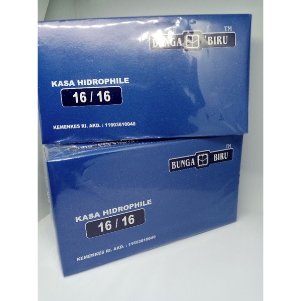 KASA HIDROPHILE BUNGA BIRU 16x16