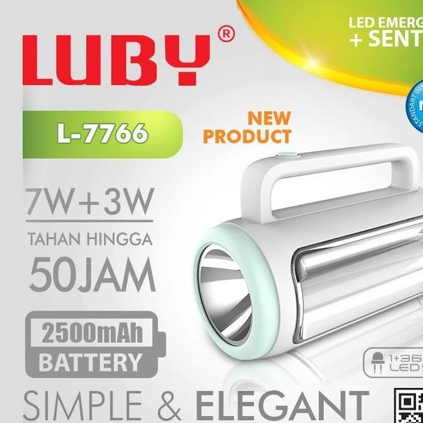 Senter Lampu Emergency Luby L7766 L 7766