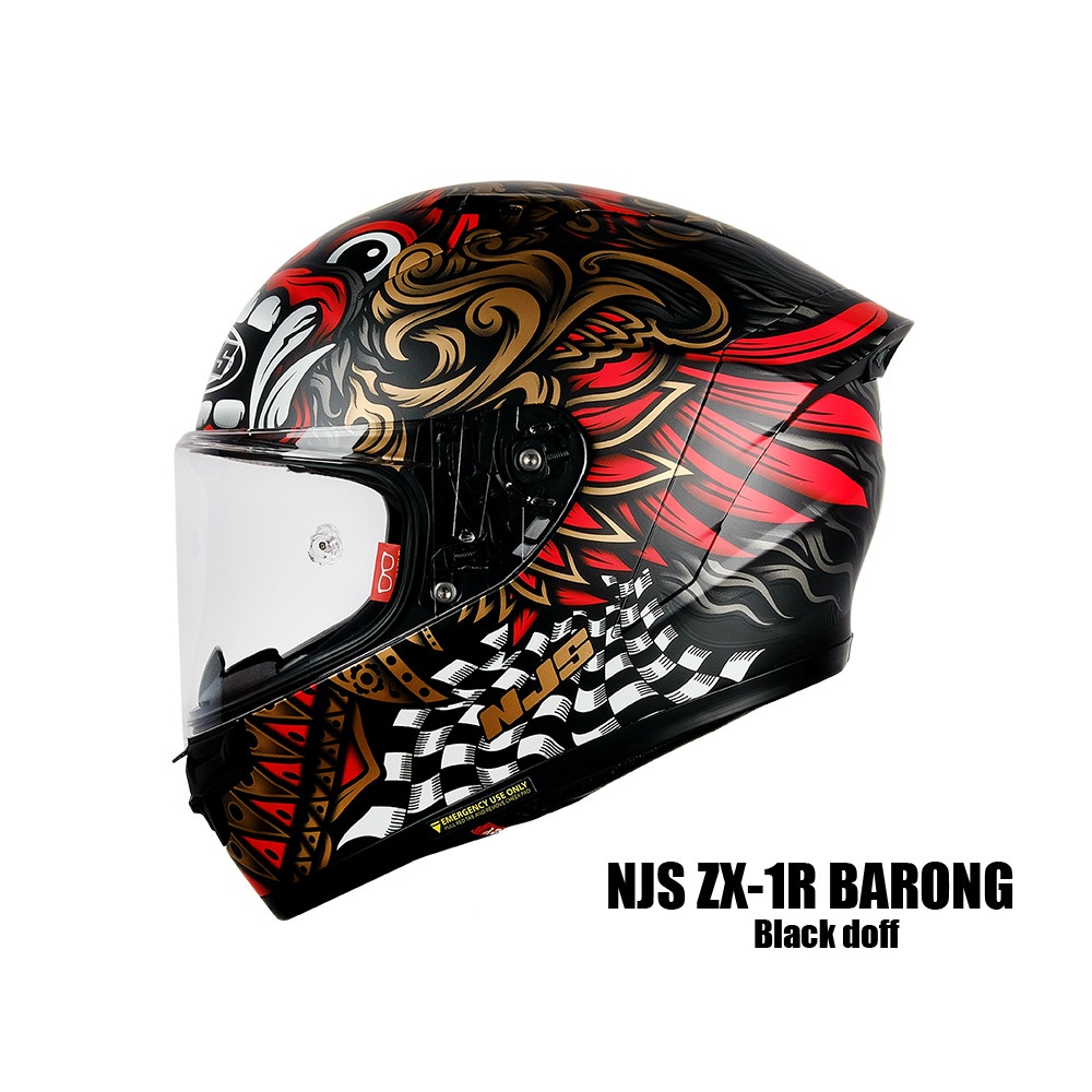 NJS ZX-1R FLAT VISOR BARONG VOYAGER HYPERDRIFT Original Helm NJS ZX1 R