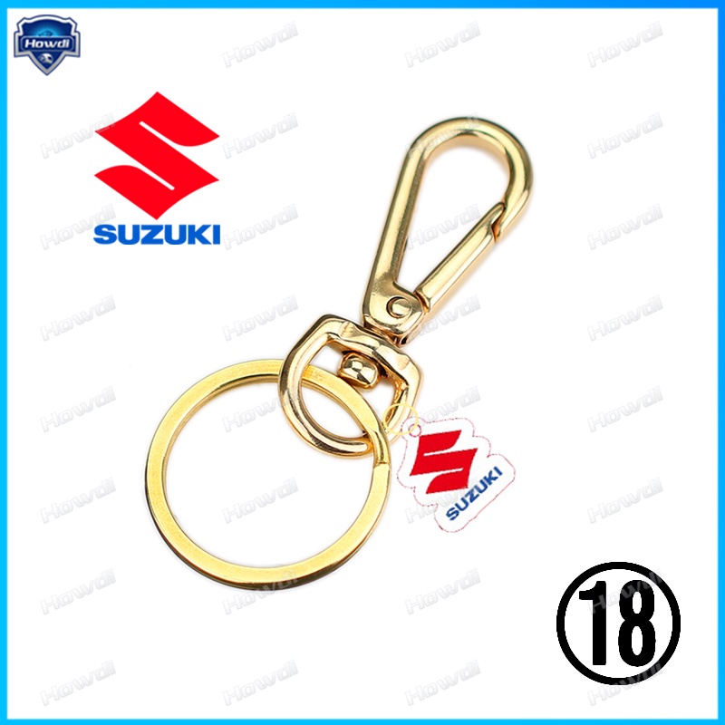 Set Gantungan Kunci Kreatif Bahan Metal Dengan logo Suzuki