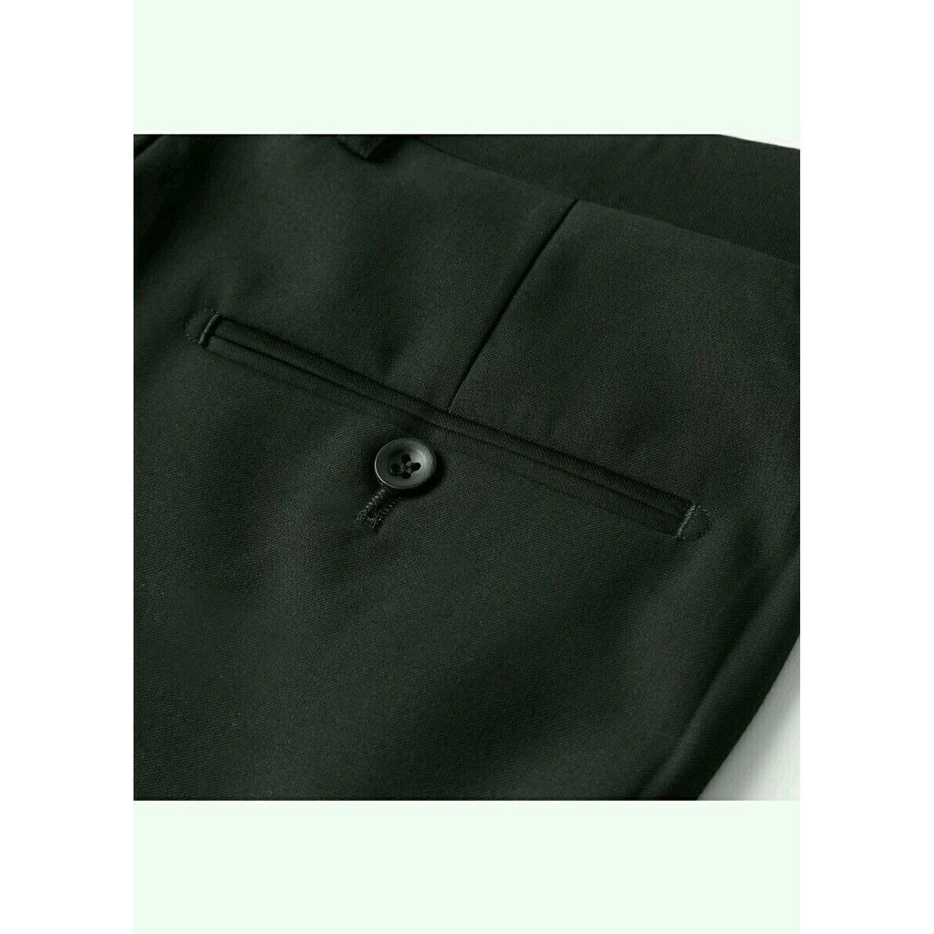 SETELAN JAS FORMAL PRIA SLIMFIT JET BLACK CASUAL 2IN1 BAHAN HIGH TWIST INCLUDE CELANA