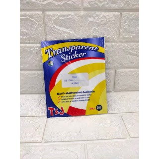 Label / Sticker  Tom & Jerry No.103 1 Pak isi  10 sheets Transparan