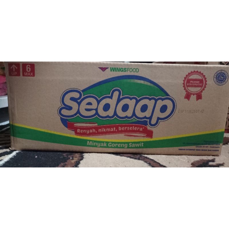Sedaap Minyak Goreng Sawit Refill Pack 1 Liter 1 Dus Isi 12