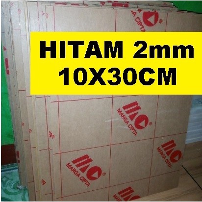 

Acrylic / acrilic / akrilik Hitam glossy tebal 2mm ukuran 10x30cm