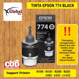 Epson 774 HITAM Pigment T7741 PREMIUM)COMPATIBLE) Ink Printer M100 M105 M200 M205 L655