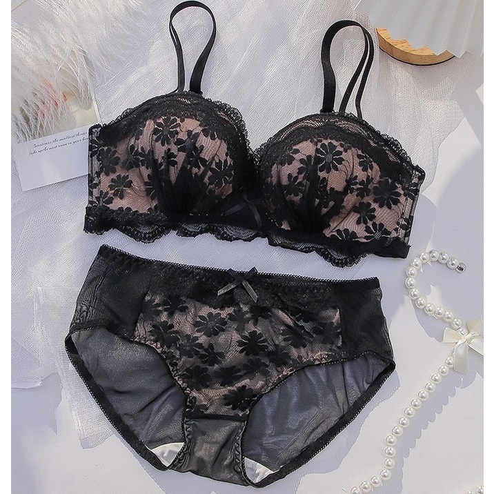 ANGELA PREMIUM JAPAN Bra BH Push Up Set Tanpa Kawat Celana Dalam Wanita Bikini Sport Beha Lingerie Korea Fashion Remaja Perempuan Sexy Pakaian Dalam COD Renang Motif Cewek Pita Bunga Sharon Murah Jumbo