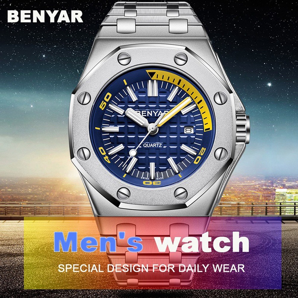 Gratis Ongkir  BENYAR Jam Tangan Pria Men's Calendar Quartz Watch Terlaris