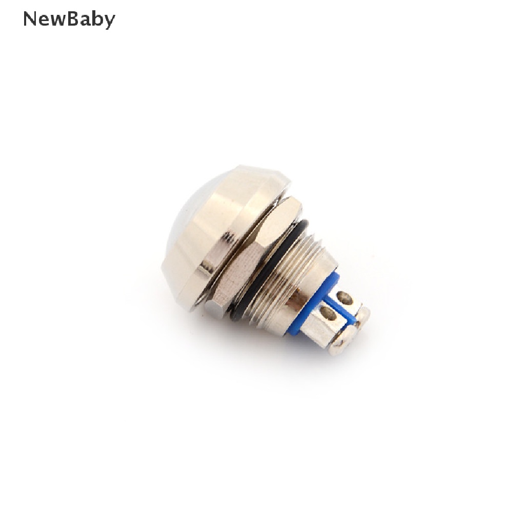 Saklar Tombol Tekan Momentary 12mm Anti Air Bahan Metal Bentuk Kubah