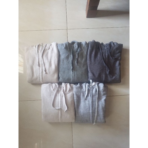 borongan ziphoodie sherpa uniqlo