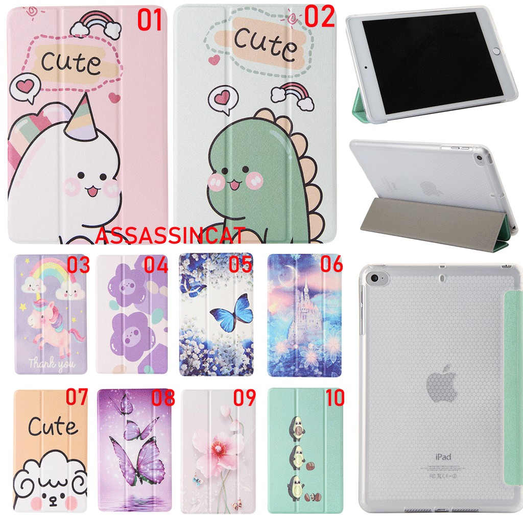 Unichthy Case For iPad Mini 1/2/ 3/4/ 5 Cute Patterned Case Shockproof Stand Smart Case with Card Slots Auto Wake/Sleep Cover for Mini iPad 7.9 Inch Tablet Panda 