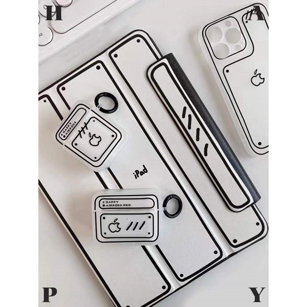 White Cartoon Comical Softcase for Airpods 1/2 Pro 3 Case Airpods Lucu