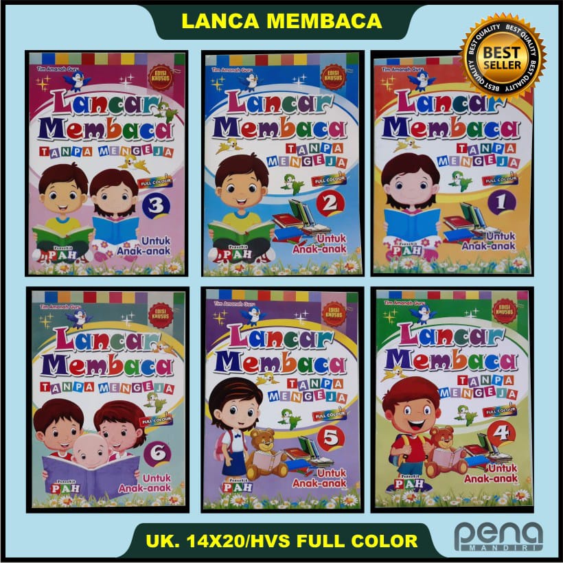 Buku Anak PAUD TK Lancar Membaca Tanpa Mengeja (full color)