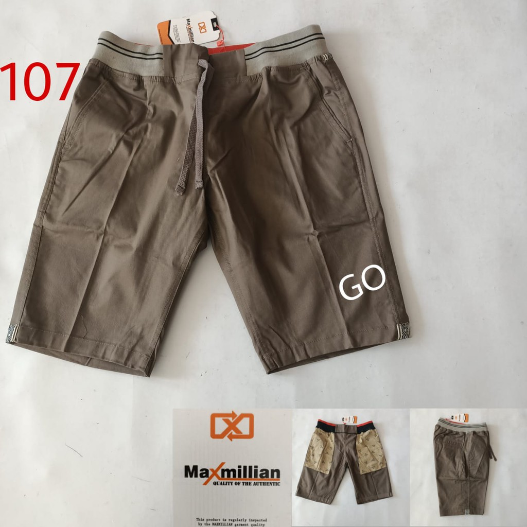 gos MAXMILLIAN CELANA CHINOS Pendek Celana Kolor Pinggang Karet