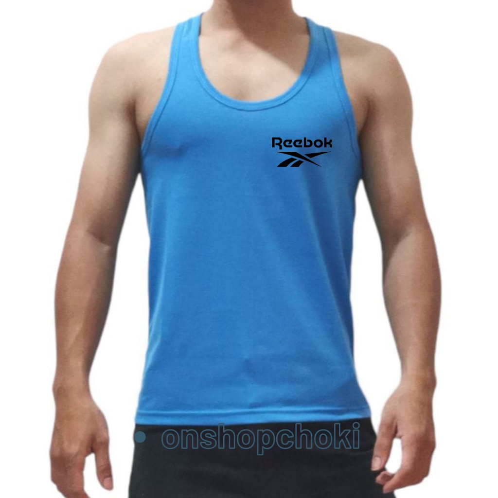 Singlet Pria Dewasa LOGO Rebuk Singlet Dewasa Cowok Cewek Cotton Combed Kualitas Premium Adem