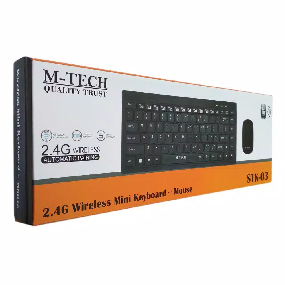 Trend-Paket Kerja FOr Smartphone - Keyboard + MOuse Wireless M-Tech STK-03 Plus Kabel OTG TYPE C