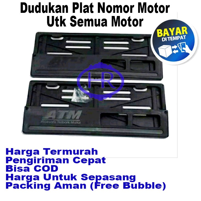 Cover-Dudukan-Tempat Plat Nomor-Nomer-No Motor Honda/Yamaha/Universal / Dudukan Plat nomor motor