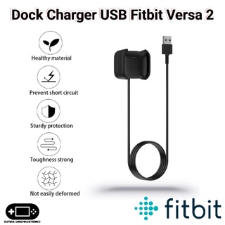 Dock Charger USB Fitbit Versa 2 Cable Charging Charge