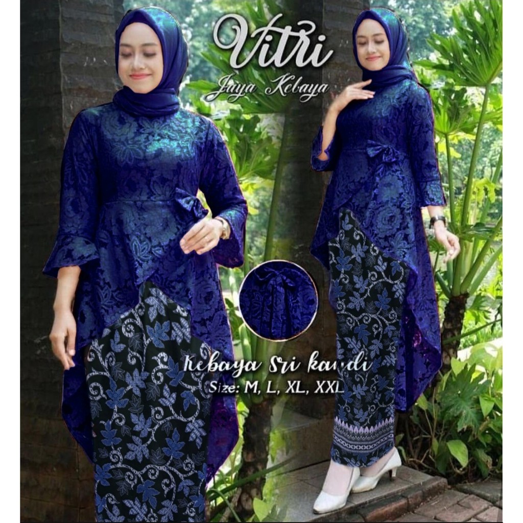 KEBAYA VITRI ROK BATIK / PAKAIAN SETELAN WANITA LENGAN PANJANG L XL XXL