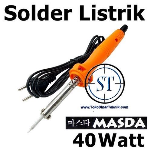 Solder MASDA 40W - Soldering Iron Solderan Timah 40 Watt Mata Kristal Runcing DS-40 W Orange 220-240V Masda Korea