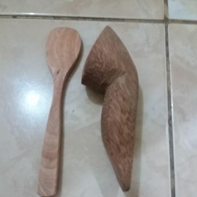 Sendok Kayu / Sendok Makan Unik, Bahan Kayu Lamtoro Dan Mahoni, Food Grade!
