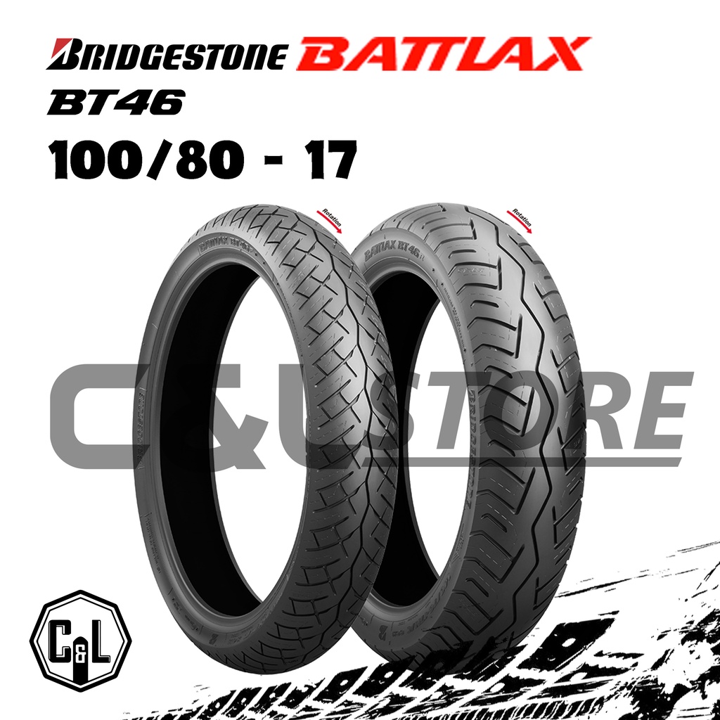 BAN LUAR MOTOR BATTLAX 100/80-17 RING 17 BT46 BRIDGESTONE