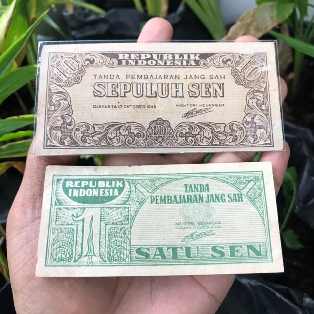 Uang Kuno 1 Sen dan 10 Sen Seri Ori 1945