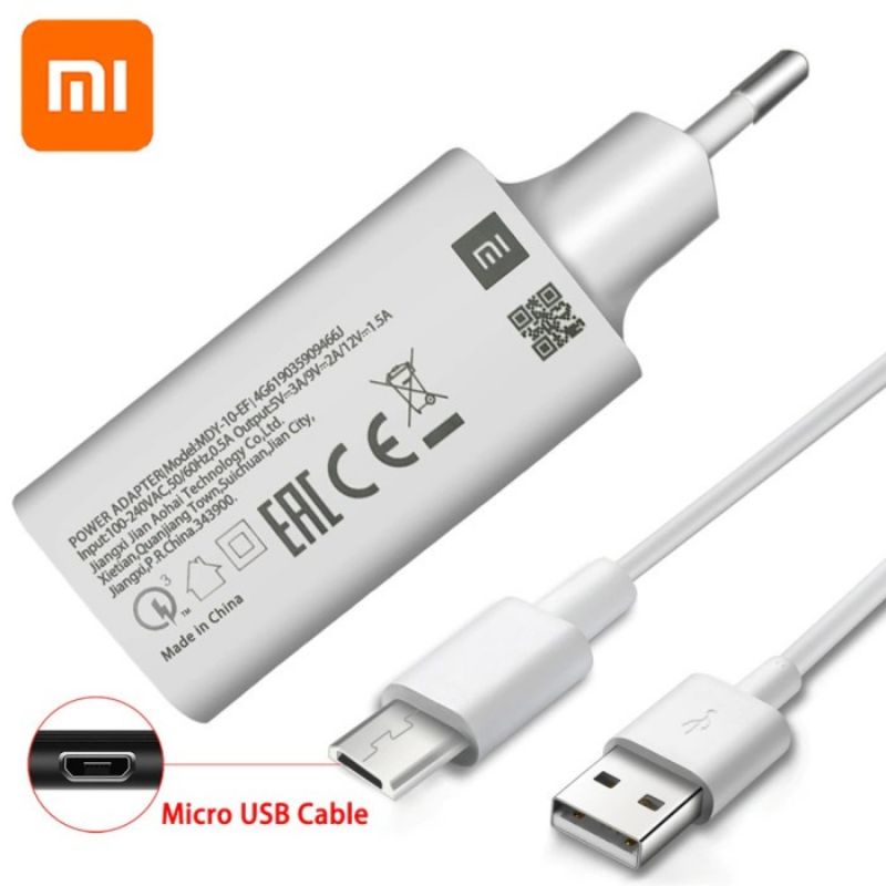 Charger Xiaomi Redmi 9 Redmi 9C Redmi 9A Redmi 10 Fast Charging ORIGINAL Micro USB - USB Type C