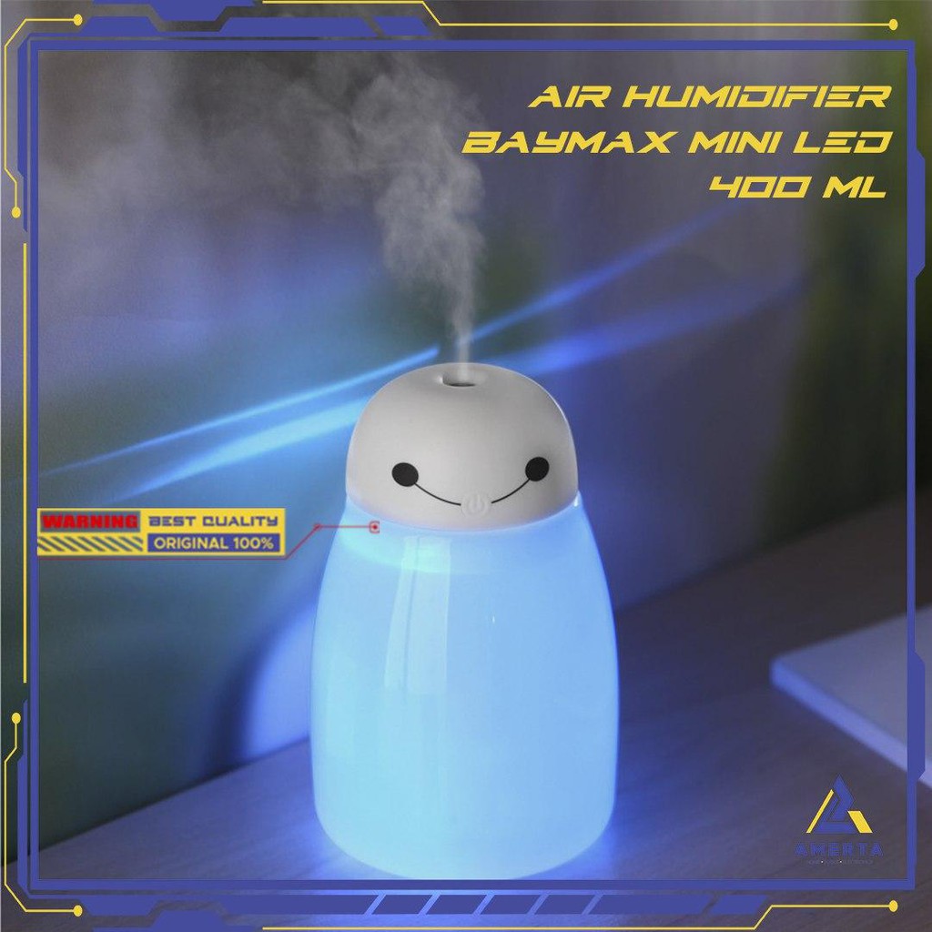 Alat pelembab Udara 400ml Baymax Mini LED RGB  | Pengharum Ruangan