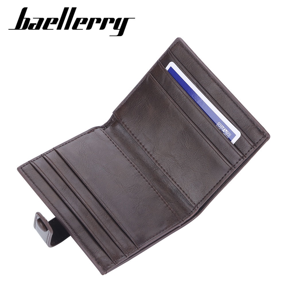 [BISA COD] BAELLERRY K9170 Dompet Kartu Pria Bahan Kulit PU Leather Premium