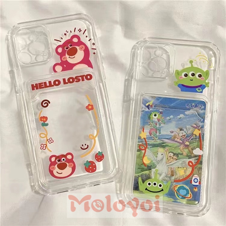 Soft Case Tpu Motif Hello Kitty Slot Kartu Kredit Untuk Iphone 7 8 Plus 6 6s Plus 12 11 13 Pro Max Xr X Se 2020 Xs Max