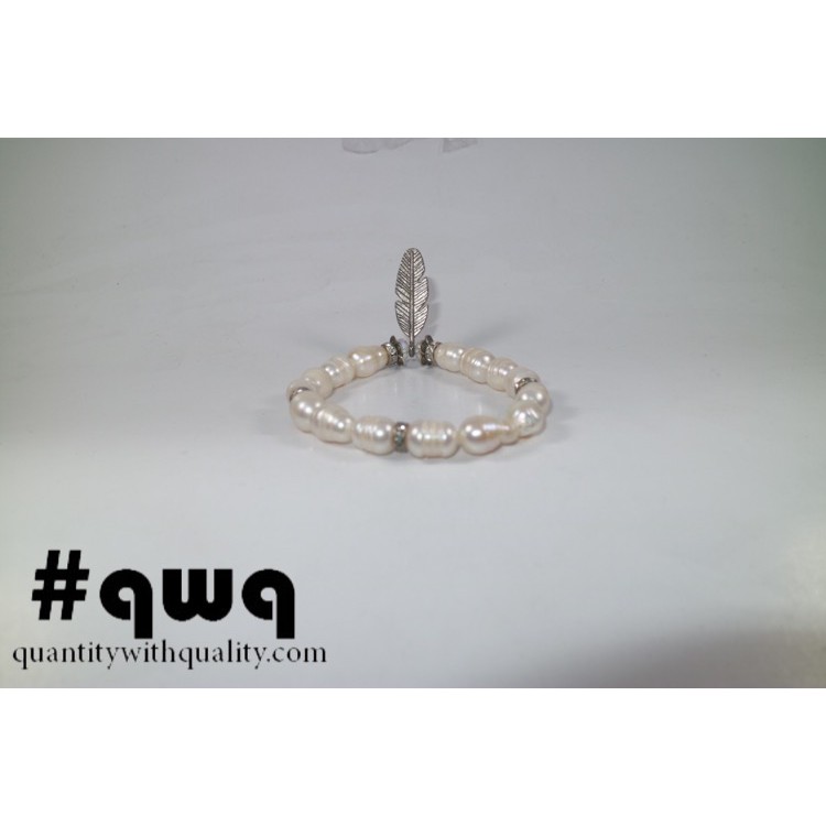 #qwq gelang cewek mutiara freshwater pearl CLASSIC LEAVES